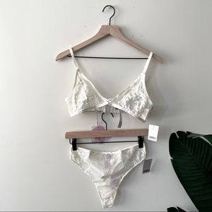 Savage x Fenty White Lace Lingerie Set